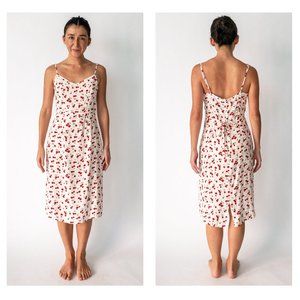 RARE HVN Lily Red and White Cherry print dress (size 6), silk  ($440) vintage